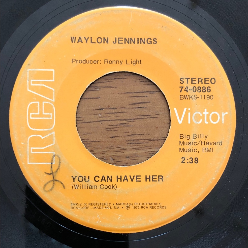 Waylon Jennings Vinyl 45 Record Gone To Denver